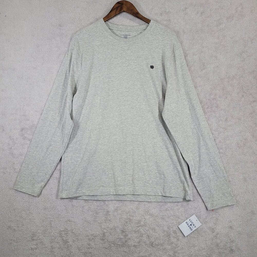 💥   Mens Long Sleeve Heather Gray Sleepwear Top Large